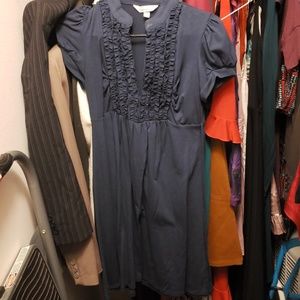 Short sleeve blue dress